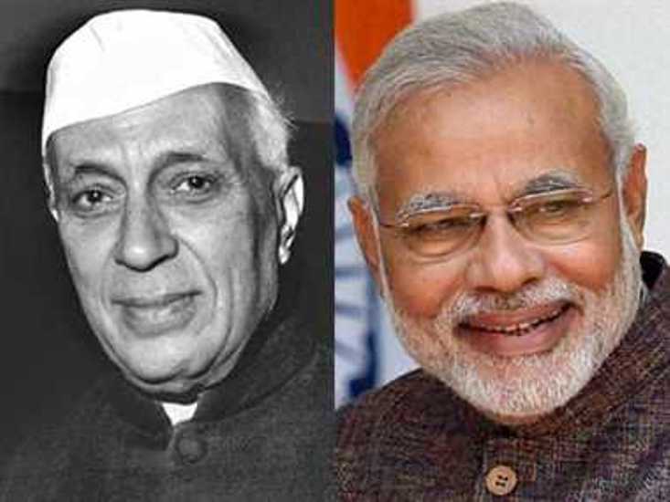 nehru modi