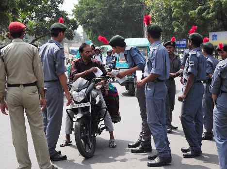 مظاہرے کے پیش نظر ٹریفک نظام میں تبدیلی 