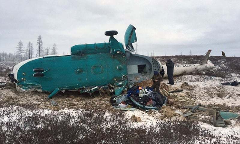 روسی ہیلی کاپٹر سائبیریا میں گر کر تباہ، 19 افراد ہلاک