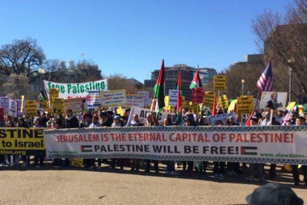 واشنگٹن ڈی سی میں فلسطین کی حمایت، اسرائیل کے خلاف عظیم مظاہرہ