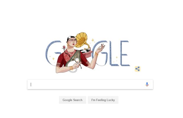 ہندوستان کی پہلی ریکارڈنگ سپر اسٹار گوہر جان کا گوگل پر ڈوڈل