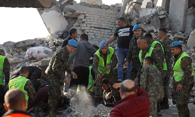 البانیا میں شدید زلزلے سے عمارتیں منہدم، 6 افراد ہلاک