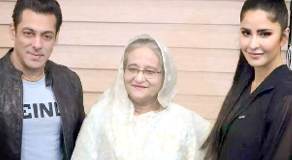وزیراعظم بنگلہ دیش شیخ حسینہ سے سلمان خان اور کٹرینہ کی ملاقات
