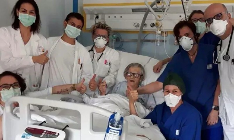 اٹلی میں 95 سالہ خاتون کورونا وائرس کو شکست دینے میں کامیاب