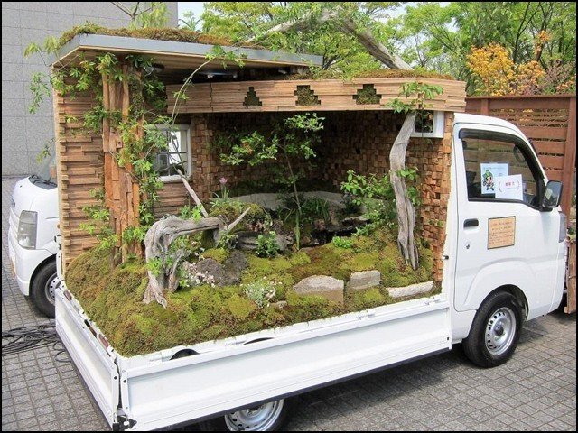 جاپان میں ٹرکوں پر خوبصورت باغیچے بنانے کا انوکھا مقابلہ