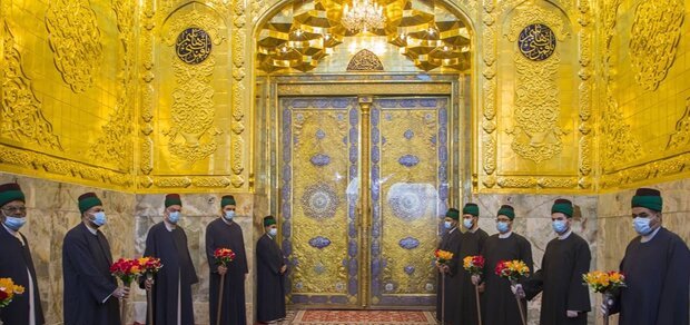 حضرت عباس (ع) کے روضہ مبارک کے ایوان طلائی کی نقاب کشائی تقریب