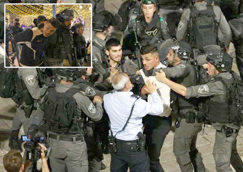اسرائیلی فوج کا باب دمشق پر دھاوا ، 33 فلسطینی گرفتار