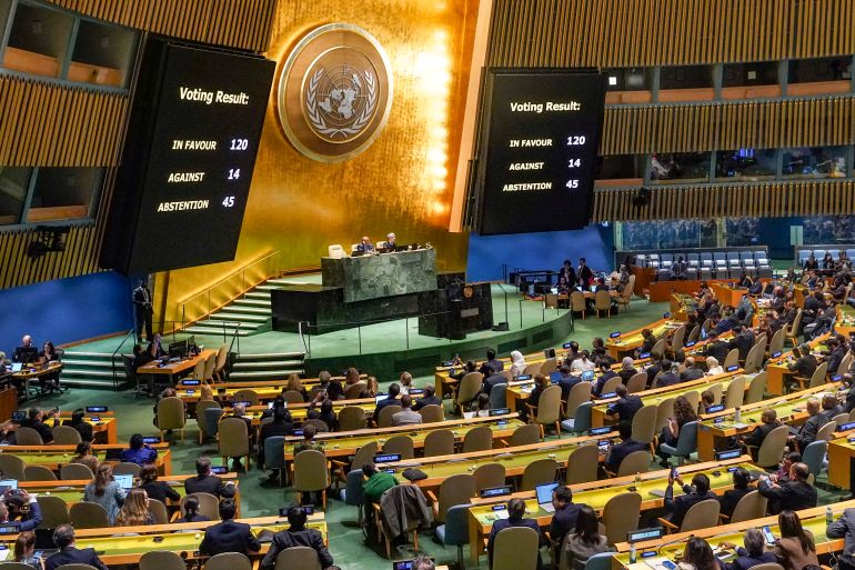 اقوام متحدہ کا فلسطین کو آزاد ریاست کا درجہ دینے کا امکان