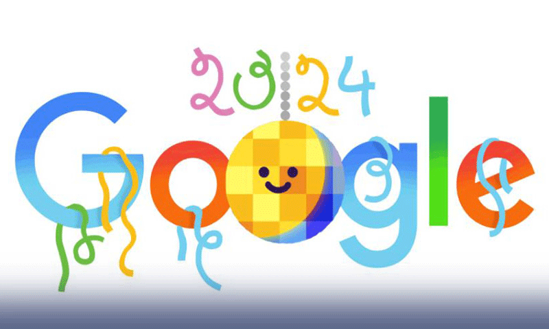 سال نو: انٹرنیٹ سرچ انجن گوگل نے ڈوڈل تبدیل کر دیا