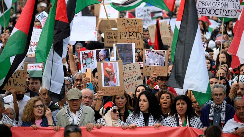 جرمنی اور اردن میں فلسطینیوں کی حمایت میں مظاہرے