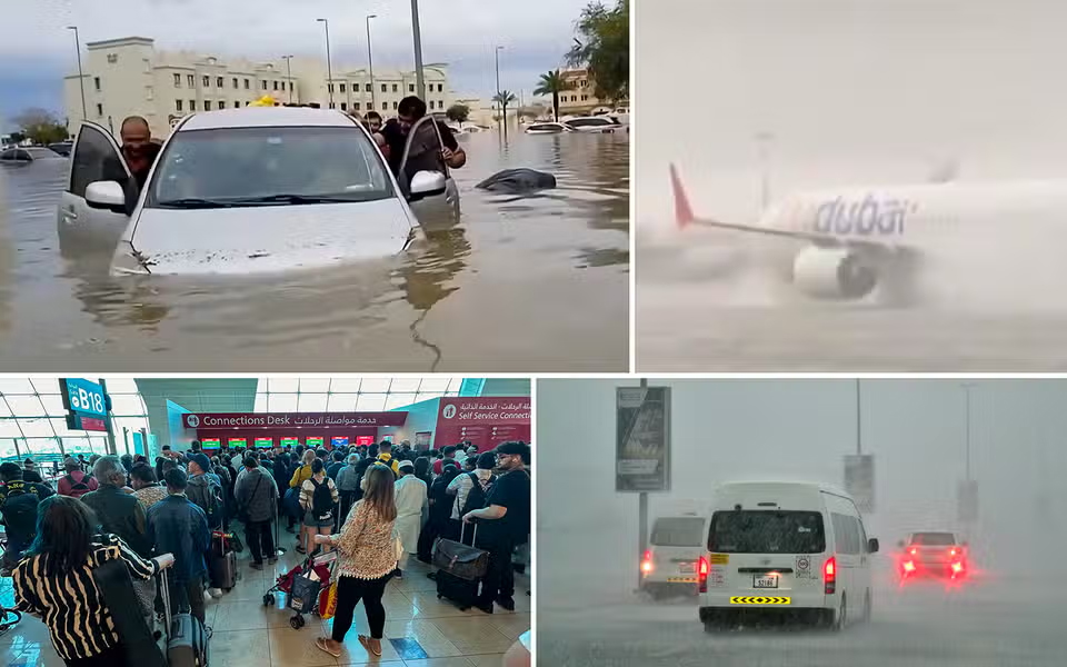 شدید بارش کے باعث دبئی ائیر پورٹ پر فلائٹ آپریشن متاثر