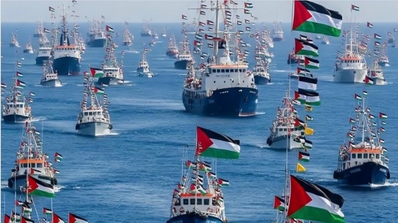 غزہ کے لیے امداد لے جانے والے فلوٹیلا میں شامل کشتی پر مبینہ ڈرون حملہ